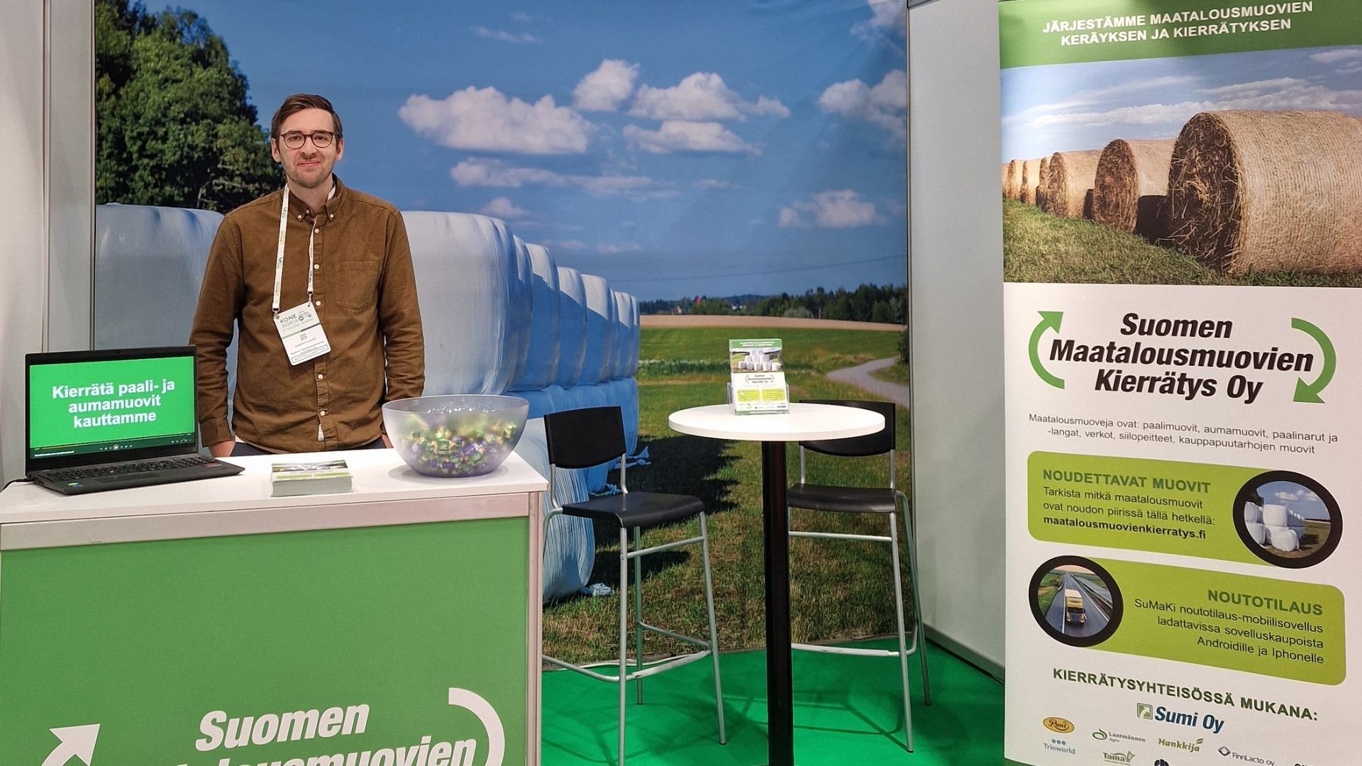 Suomen Maatalousmuovien Kierrätys KoneAgria messuilla 2025