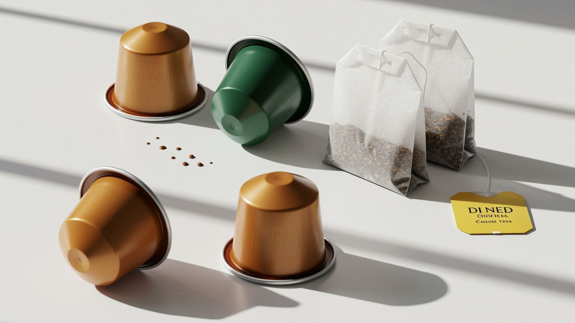 Teepussit ja kahvikapselit