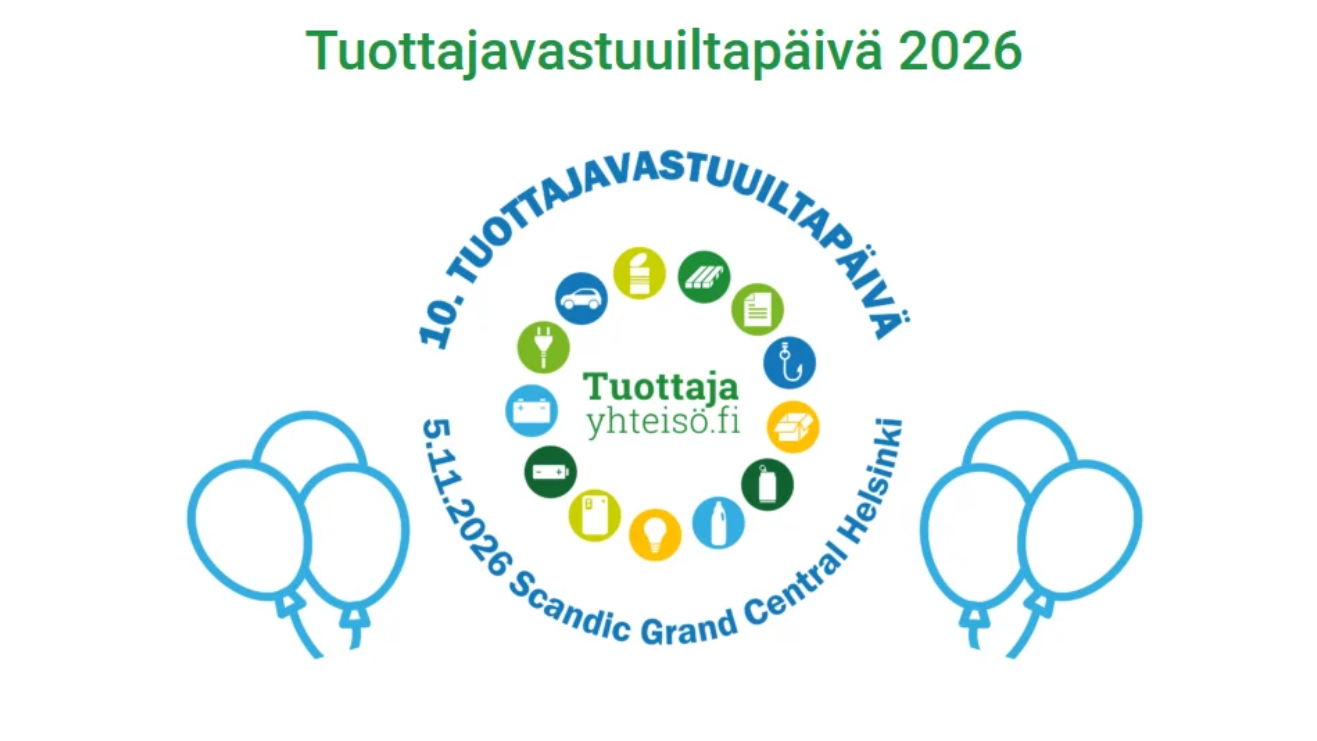 TYNK tiedote – 10 vuotta täyttävä Tuottajavastuuiltapäivä etsii keinoja pitää materiaalit kierrossa